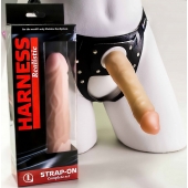 Телесная насадка-фаллос на трусиках с плугом - 16,5 см. - LOVETOY (А-Полимер) - купить с доставкой в Сочи