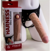 Насадка-фаллос в комплекте с трусиками Harness - 21,6 см. - LOVETOY (А-Полимер) - купить с доставкой в Сочи
