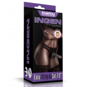 Женский темнокожий страпон Easy Strapon Set 7 Inch - 18 см. - Lovetoy - купить с доставкой в Сочи