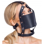 Черный намордник с кляпом-шаром Head Harness With A Gag - Orion - купить с доставкой в Сочи