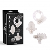 Набор из 3 прозрачных эрекционных колец с вибрацией Teasers Ring Kit - Chisa - в Сочи купить с доставкой