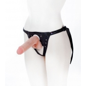Страпон с поясом Harness - 19 см. - LOVETOY (А-Полимер) - купить с доставкой в Сочи