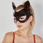 Коричневая кожаная маска  Кошечка - Sitabella - купить с доставкой в Сочи