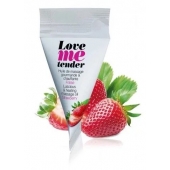 Съедобное согревающее массажное масло Love Me Tender Strawberry с ароматом клубники - 10 мл. - Love to Love - купить с доставкой в Сочи