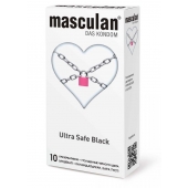 Ультрапрочные презервативы Masculan Ultra Safe Black - 10 шт. - Masculan - купить с доставкой в Сочи