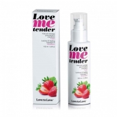 Съедобное согревающее массажное масло Love Me Tender Strawberry с ароматом клубники - 100 мл. - Love to Love - купить с доставкой в Сочи