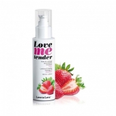 Съедобное согревающее массажное масло Love Me Tender Strawberry с ароматом клубники - 100 мл. - Love to Love - купить с доставкой в Сочи