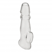 Прозрачная насадка для пениса Girthy Penis Enhancing Sleeve Extension - 17,1 см. - BlueLine - в Сочи купить с доставкой