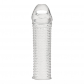 Текстурированная насадка на пенис Clear Textured Penis Enhancing Sleeve Extension - 16,5 см. - BlueLine - в Сочи купить с доставкой