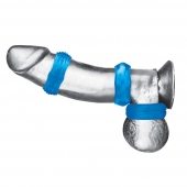 Комплект из трех голубых колец для эрекции 3-Pack Nuts   Bolts Stretch Cock Ring Set - BlueLine - в Сочи купить с доставкой
