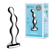 Стальной анальный фаллоимитатор для простаты Stainless Steel Anal Beads - 13 см. - b-Vibe - в Сочи купить с доставкой