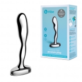 Стальной стимулятор простаты Stainless Steel Prostate Plug - 11,5 см. - b-Vibe - в Сочи купить с доставкой