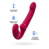 Малиновый безремневой страпон Lapis - 23 см. - Lovense - купить с доставкой в Сочи