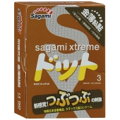 Презервативы Sagami Xtreme FEEL UP с точечной текстурой и линиями прилегания - 3 шт. - Sagami - купить с доставкой в Сочи