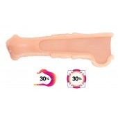 Телесная фантазийная насадка на член Cock Sleeve Size L - KOKOS - в Сочи купить с доставкой