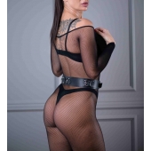 Черный кожаный пояс Sex Game - БДСМ Арсенал - купить с доставкой в Сочи