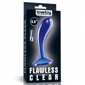 Синяя анальная втулка Flawless Clear Prostate Plug 6.0 - 15 см. - Lovetoy - в Сочи купить с доставкой