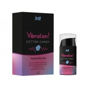 Жидкий вибратор Vibration Cotton Candy с ароматом сахарной ваты - 15 мл. - INTT - купить с доставкой в Сочи
