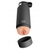 Серый мастурбатор в виде бутылки F*ck Flask - Pipedream - в Сочи купить с доставкой