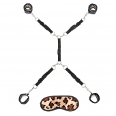 Леопардовая фиксация на матрас для рук и ног Classic Bedspreader - Lux Fetish - купить с доставкой в Сочи