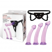 Тренировочный набор с тремя насадками Pegging Training Set - Lux Fetish - купить с доставкой в Сочи