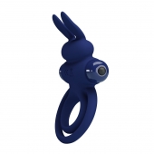 Синее эрекционное кольцо с вибростимуляцией клитора Powerful Ring - Baile - в Сочи купить с доставкой