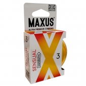 Презервативы анатомической формы Maxus Sensual - 3 шт. - Maxus - купить с доставкой в Сочи