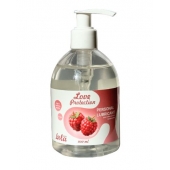 Лубрикант на водной основе Love Protection Raspberry с ароматом малины - 300 мл. - Lola Games - купить с доставкой в Сочи