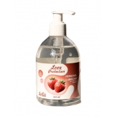 Лубрикант на водной снове Love Protection Strawberry с ароматом клубники - 300 мл. - Lola Games - купить с доставкой в Сочи
