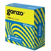 Классические презервативы с обильной смазкой Ganzo Classic - 3 шт. - Ganzo - купить с доставкой в Сочи