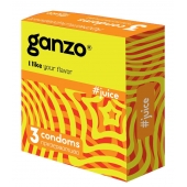 Ароматизированные презервативы Ganzo Juice - 3 шт. - Ganzo - купить с доставкой в Сочи