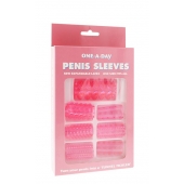 Набор из 7 розовых насадок на пенис ONE-A-DAY PENIS SLEEVES PINK - Seven Creations - в Сочи купить с доставкой