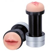 Двусторонний мастурбатор REALSTUFF 2 IN 1 HUMMER MOUTH   VAGINA - ротик и вагина - Dream Toys - в Сочи купить с доставкой