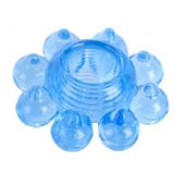 Голубая гелевая насадка-цветок - Toyfa Basic - в Сочи купить с доставкой