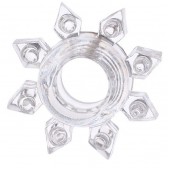 Прозрачное гелевое эрекционное кольцо-звезда - Toyfa Basic - в Сочи купить с доставкой