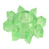 Зеленое эрекционное кольцо-звезда - Toyfa Basic - в Сочи купить с доставкой