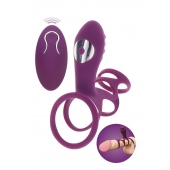 Фиолетовая эрекционная вибронасадка Halo Halo C-Ring Sleeve - Toy Joy - в Сочи купить с доставкой