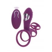 Фиолетовая эрекционная вибронасадка Halo Halo C-Ring Sleeve - Toy Joy - в Сочи купить с доставкой