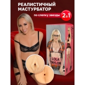 Двусторонний мастурбатор Lola Taylor - 22 см. - ФлешНаш - в Сочи купить с доставкой