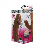 Коричневая насадка на пенис Wolftooth Sleeve - 13 см. - Baile - в Сочи купить с доставкой