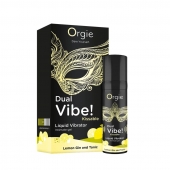 Съедобный жидкий вибратор Dual Vibe! со вкусом лимонного джина с тоником - 15 мл. - ORGIE - купить с доставкой в Сочи