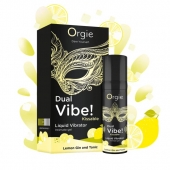 Съедобный жидкий вибратор Dual Vibe! со вкусом лимонного джина с тоником - 15 мл. - ORGIE - купить с доставкой в Сочи