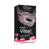Съедобный жидкий вибратор Dual Vibe! со вкусом клубничного джина с тоником - 15 мл. - ORGIE - купить с доставкой в Сочи