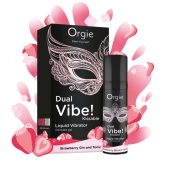 Съедобный жидкий вибратор Dual Vibe! со вкусом клубничного джина с тоником - 15 мл. - ORGIE - купить с доставкой в Сочи
