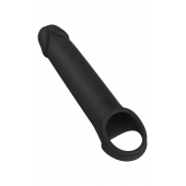 Черная насадка-удлинитель с вибрацией Vibrating Extender With Remote - Dream Toys - в Сочи купить с доставкой