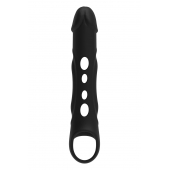 Черная насадка-удлинитель Vibrating Extender With Remote с вибрацией - Dream Toys - в Сочи купить с доставкой