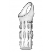 Прозрачная насадка на пенис Stretchy Studded Penis Sleeve Ring - Blush Novelties - в Сочи купить с доставкой