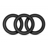 Набор из 3 черных эрекционных колец Black Small Penis Rings - Blush Novelties - в Сочи купить с доставкой