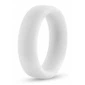 Белое люминесцентное эрекционное кольцо Silicone Glo Cock Ring - Blush Novelties - в Сочи купить с доставкой