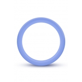 Голубое люминесцентное кольцо Silicone Glo Cock Ring - Blush Novelties - в Сочи купить с доставкой